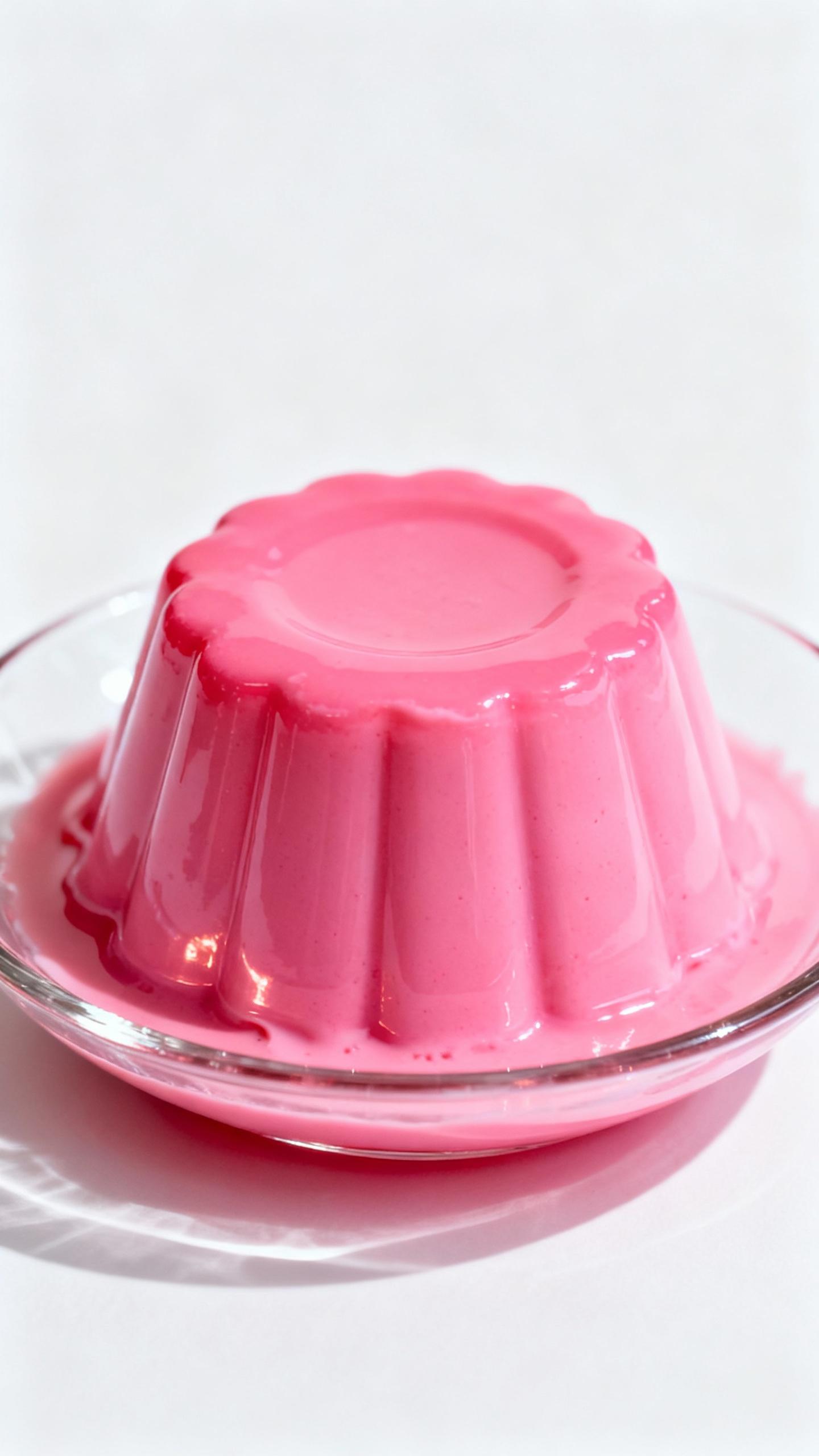 bright pink pudding