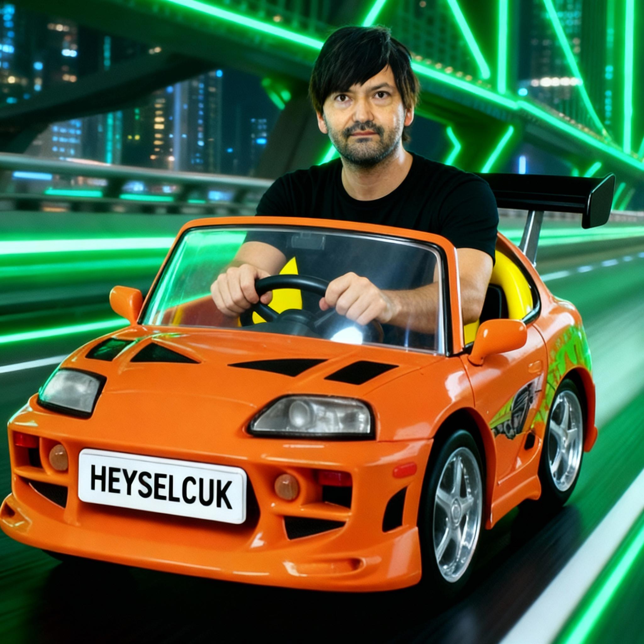 the man is behind the windscreen in the car, hands on steering wheel