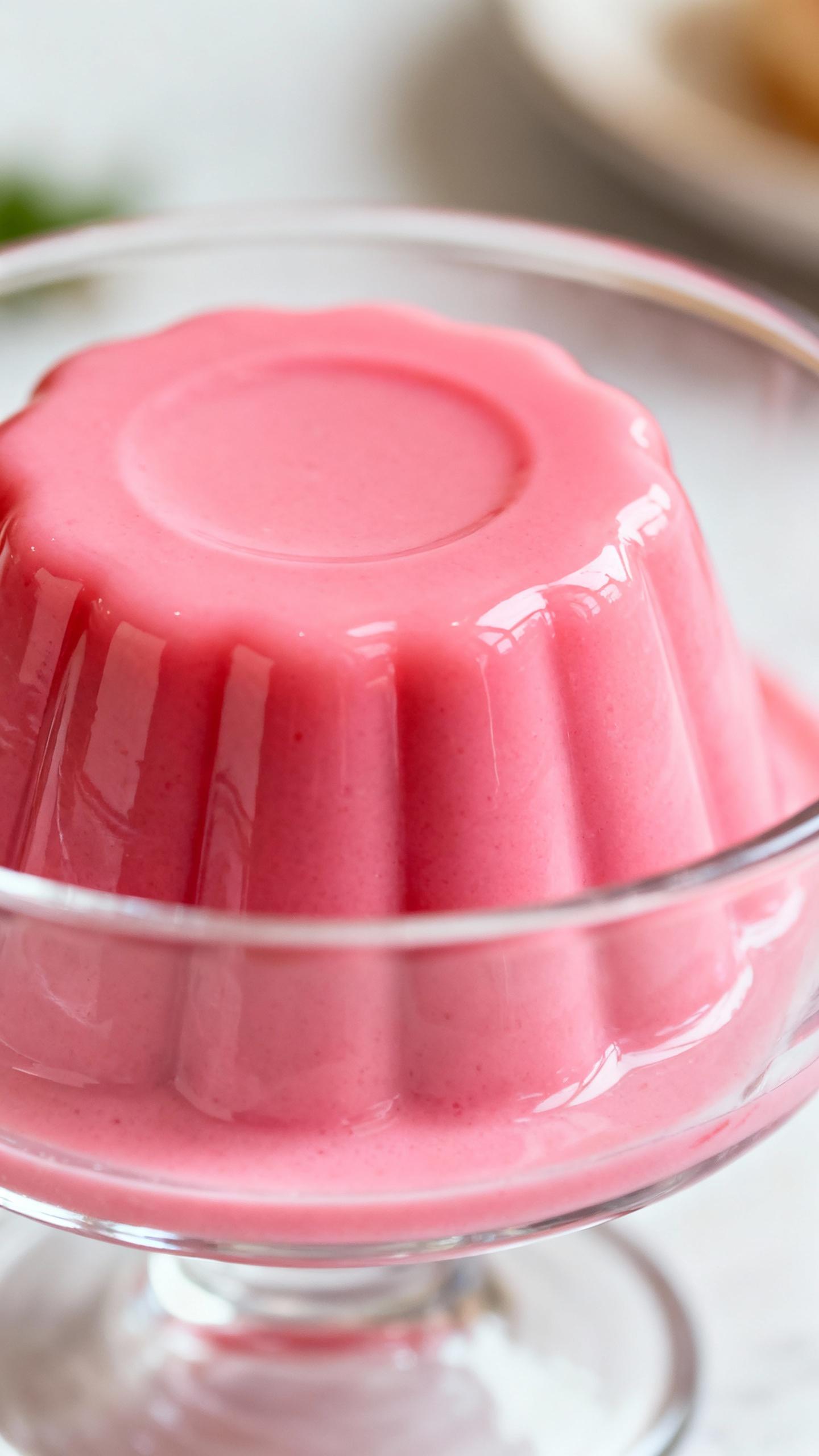 bright pink pudding