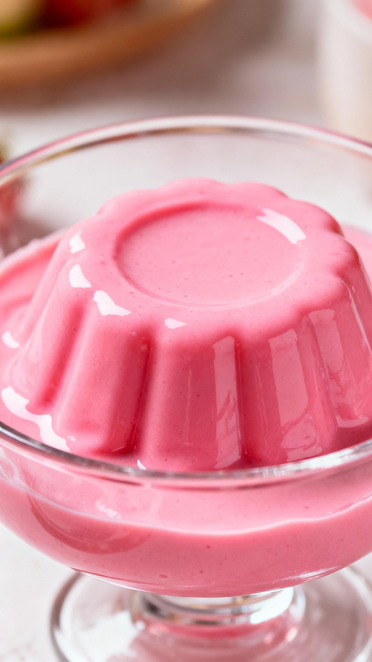 bright pink pudding