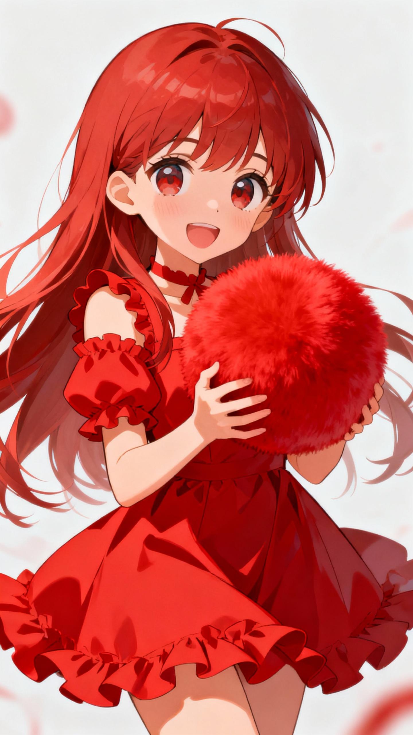 bright red pum pum anime