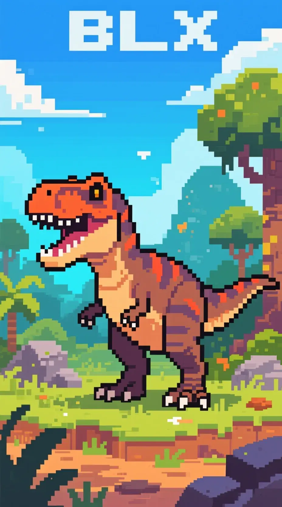 soblox rex saurus in prehistoric pixel world